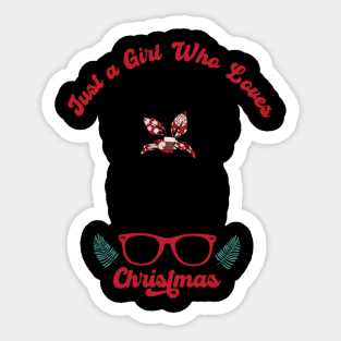 Just a Girl Who Loves Christmas, Black Woman Magic Sticker